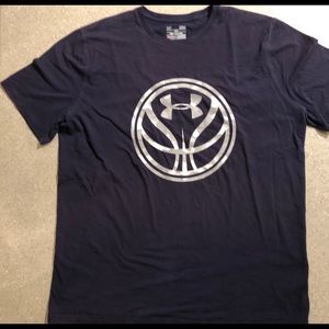 Under Armour Mens Large Blue Camo Basketball shirt